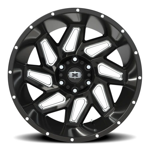 Vision 361 20x12 -51 6x135mm 87.1mm Gloss Black Milled Spokes