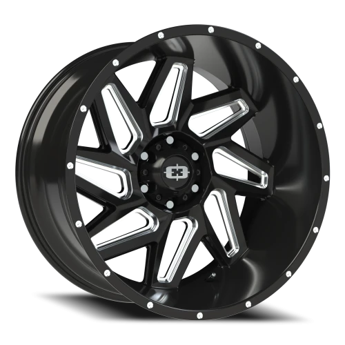 Vision 361 22x10 -25 6x135mm 87.1mm Gloss Black Milled Spokes