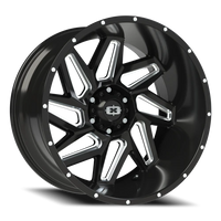 Vision 361 22x12 -57 6x139.7mm 106.2mm Gloss Black Milled Spokes