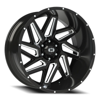 Vision 361 24x12 -57 6x139.7mm 106.2mm Gloss Black Milled Spokes