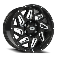 Vision 361 17x9 +12 6x135mm 87.1mm Gloss Black Milled Spokes