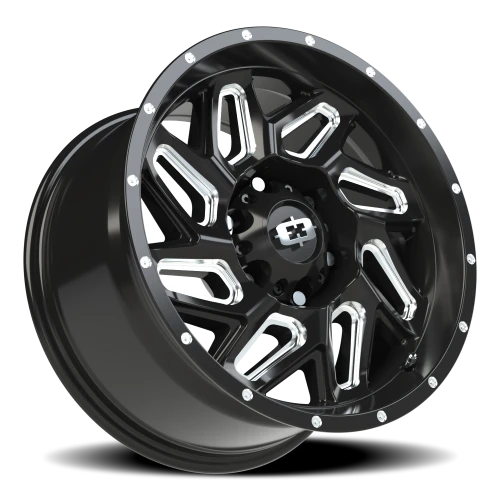 Vision 361 17x9 +12 6x135mm 87.1mm Gloss Black Milled Spokes
