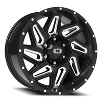Vision 361 18x9 +12 6x139.7mm 106.2mm Gloss Black Milled Spokes