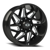Vision 361 22x10 -25 8x180mm 124.2mm Gloss Black Milled Spokes