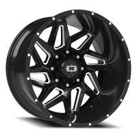 Vision 361 22x12 -51 8x170mm 125.2mm Gloss Black Milled Spokes