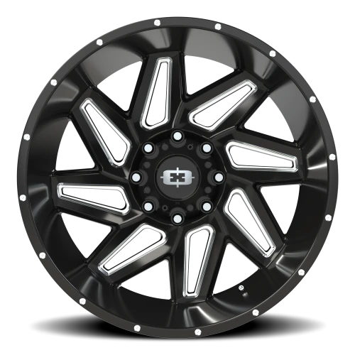 Vision 361 24x12 -51 8x170mm 125.2mm Gloss Black Milled Spokes