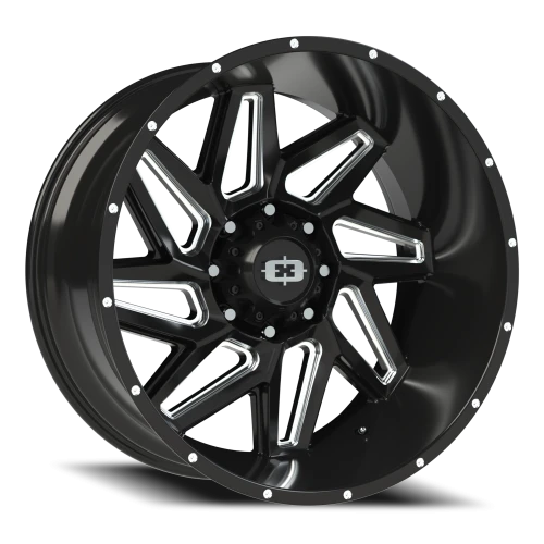 Vision 361 24x12 -51 8x165.1mm 125.2mm Gloss Black Milled Spokes