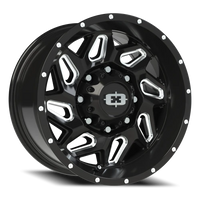 Vision 361 17x9 +12 8x165.1mm 125.2mm Gloss Black Milled Spokes