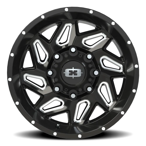 Vision 361 18x9 +12 8x170mm 125.2mm Gloss Black Milled Spokes