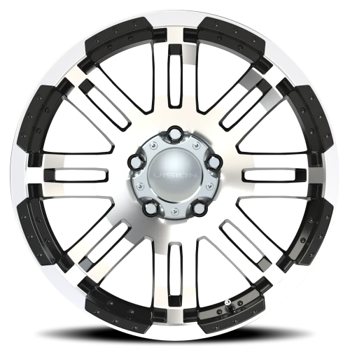Vision 375 20x9 +18 5x139.7mm 108mm Gloss Black Machined Face