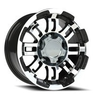 Vision 375 15x7.5 -12 5x139.7mm 110mm Gloss Black Machined Face