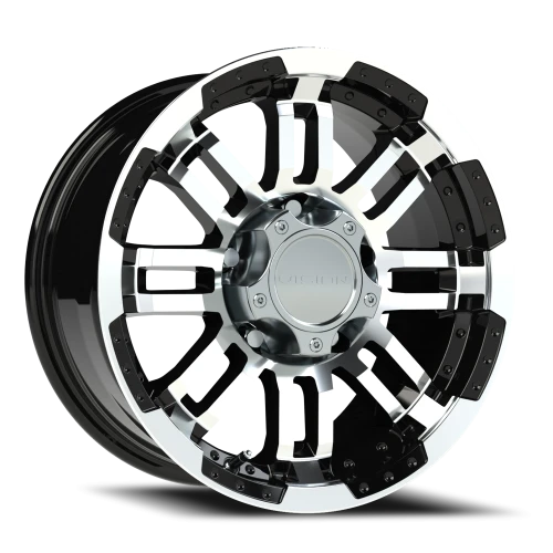 Vision 375 16x8 +0 5x139.7mm 110mm Gloss Black Machined Face