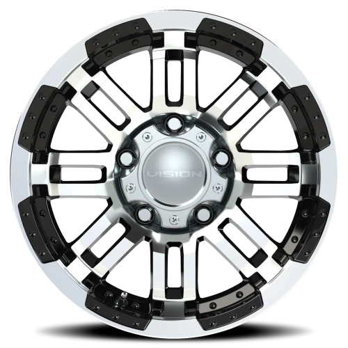 Vision 375 16x8 +0 5x139.7mm 110mm Gloss Black Machined Face