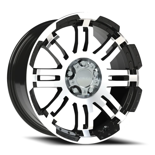 Vision 375 18x8.5 +18 5x114.3mm 83mm Gloss Black Machined Face
