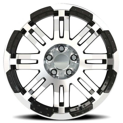 Vision 375 18x8.5 +18 5x114.3mm 83mm Gloss Black Machined Face