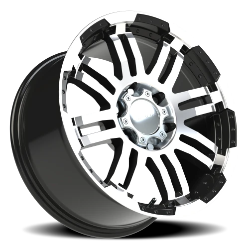 Vision 375 20x9 +30 6x139.7mm 106.2mm Gloss Black Machined Face