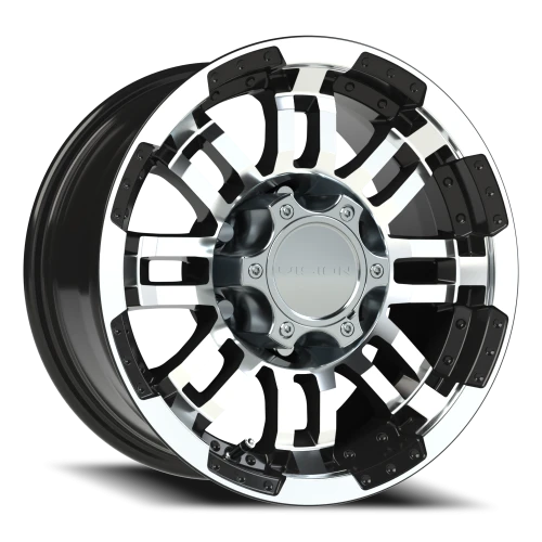Vision 375 15x7.5 -12 6x139.7mm 110mm Gloss Black Machined Face