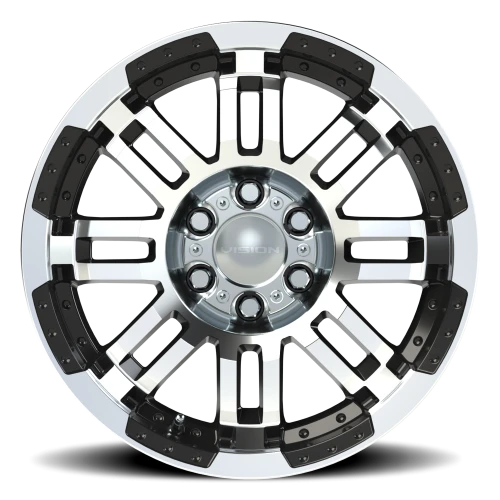 Vision 375 16x8 +12 6x114.3mm 71.5mm Gloss Black Machined Face