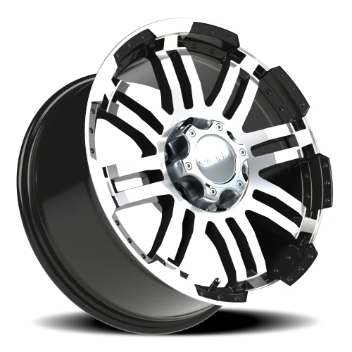Vision 375 18x9 +18 6x139.7mm 106.2mm Gloss Black Machined Face