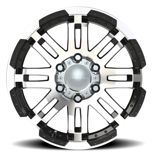 Vision 375 17x8.5 +25 6x127mm 78.1mm Gloss Black Machined Face