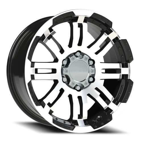 Vision 375 18x8.5 +18 6x139.7mm 106.2mm Gloss Black Machined Face