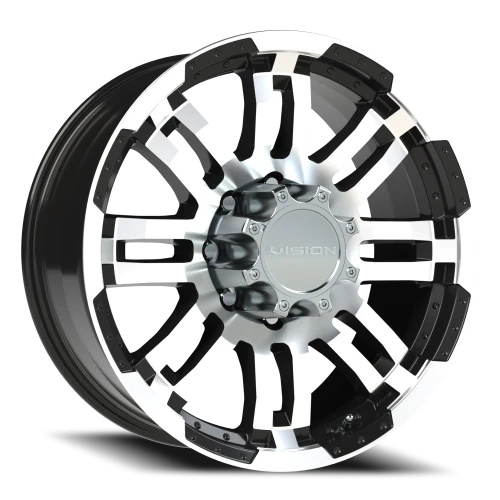 Vision 375 20x9 +18 8x170mm 125.2mm Gloss Black Machined Face