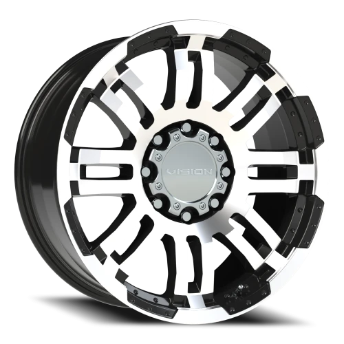 Vision 375 20x9 +0 8x165.1mm 125.2mm Gloss Black Machined Face