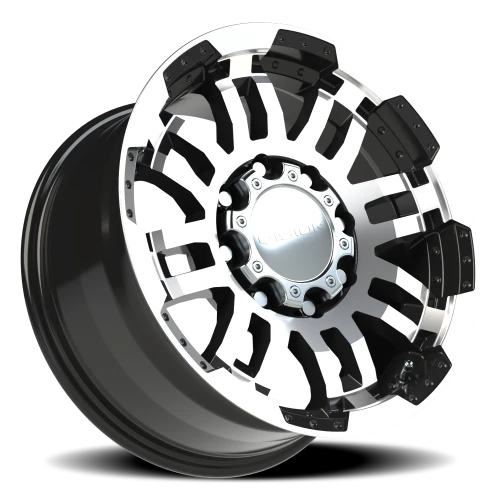 Vision 375 17x8.5 +18 8x165.1mm 125.2mm Gloss Black Machined Face