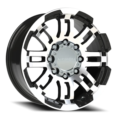 Vision 375 18x8.5 +18 8x165.1mm 125.2mm Gloss Black Machined Face