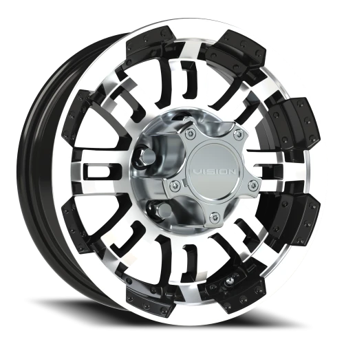 Vision 375 13x4.5 +0 5x114.3mm 83.82mm Gloss Black Machined Face