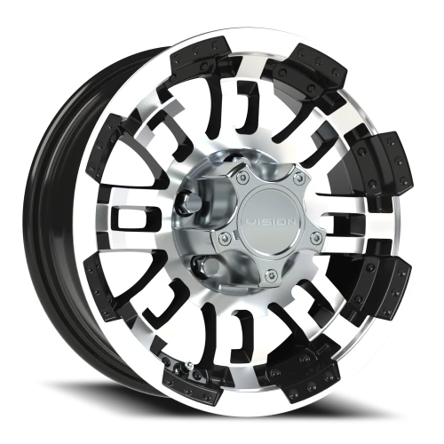 Vision 375 14x5.5 +0 5x114.3mm 83mm Gloss Black Machined Face