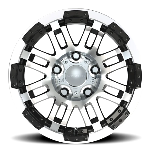 Vision 375 15x6 +0 5x114.3mm 83mm Gloss Black Machined Face