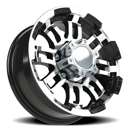 Vision 375 15x6 +0 6x139.7mm 108mm Gloss Black Machined Face