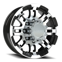 Vision 375 16x6 +0 8x165.1mm 124.5mm Gloss Black Machined Face