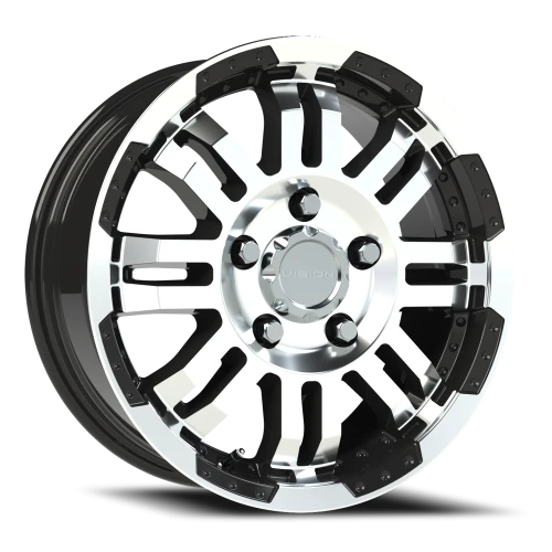 Vision 375 16x6.5 +45 5x130mm 78.3mm Gloss Black Machined Face
