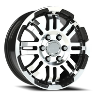 Vision 375 16x6.5 +45 6x130mm 84mm Gloss Black Machined Face