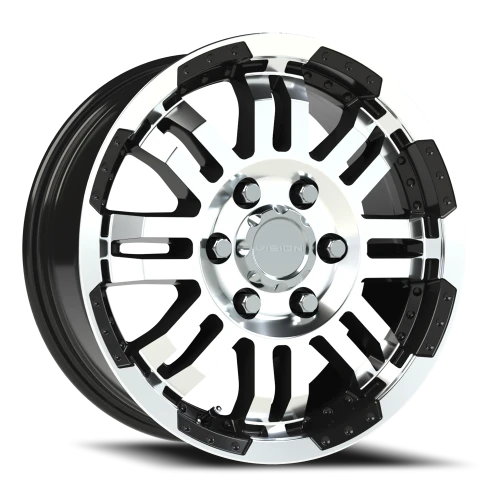 Vision 375 16x6.5 +45 6x130mm 84mm Gloss Black Machined Face