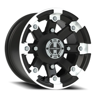 Vision 393 12x7 +3 4x156mm 131.1mm Matte Black Machined Lip