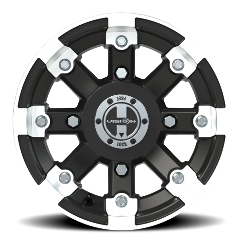 Vision 393 12x7 +3 4x156mm 131.1mm Matte Black Machined Lip