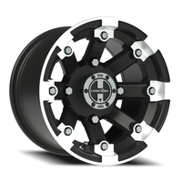 Vision 393 12x8 -10 4x136mm 110.5mm Matte Black Machined Lip