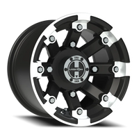 Vision 393 12x8 -10 4x156mm 131.1mm Matte Black Machined Lip
