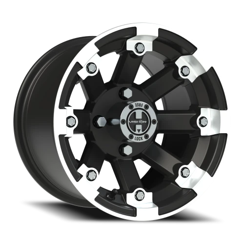 Vision 393 12x8 -10 4x101.6mm 69.85mm Matte Black Machined Lip