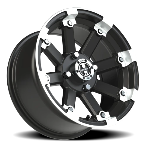Vision 393 14x7 +3 4x115mm 80mm Matte Black Machined Lip