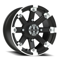 Vision 393 14x7 +3 4x156mm 131.1mm Matte Black Machined Lip