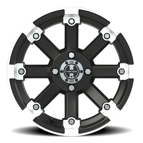 Vision 393 14x7 +3 4x101.6mm 69.85mm Matte Black Machined Lip