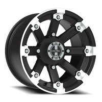 Vision 393 14x8 -10 4x156mm 131.1mm Matte Black Machined Lip