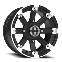Vision 393 15x7 +3 4x156mm 131.1mm Matte Black Machined Lip
