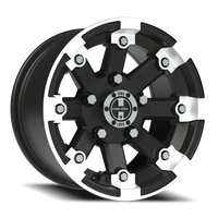 Vision 393 12x7 +3 5x114.3mm 79.4mm Matte Black Machined Lip
