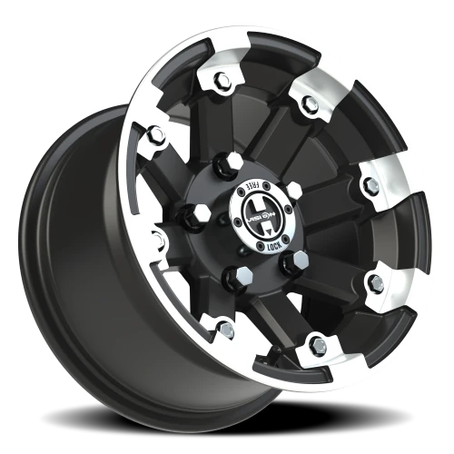 Vision 393 12x7 +3 5x114.3mm 79.4mm Matte Black Machined Lip