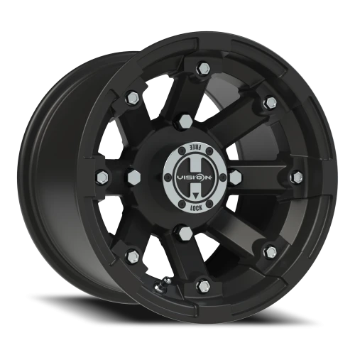 Vision 393 12x8 -10 4x136mm 110.5mm Matte Black